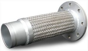 Braided Pipe Connectors Model GF-6201 321 Stainless Steel Hose w/ 304 Stainless Steel Braid & Grooved by Flange Ends