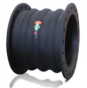 Rubber Expansion Joints - Model 233-L Low-Profile Triple-Arch w/Reinforcing Ring for Lateral Movements Up to 4″